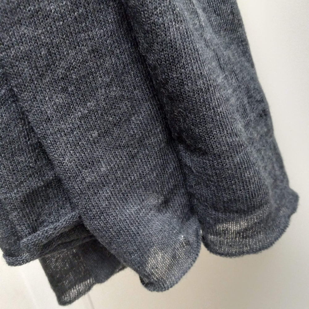 MM. Lafleur 100% Extra Fine Merino Wool Infinity Scarf Italy Charcoal Gray OS - Picture 9 of 15
